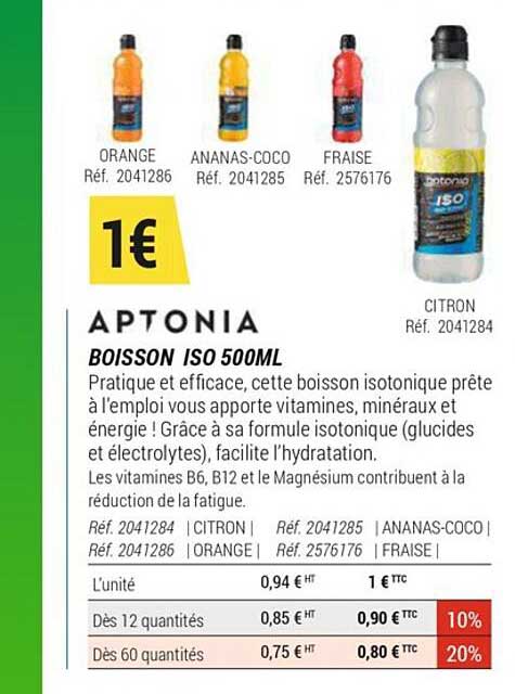 Boisson Iso 500 Ml Aptonia