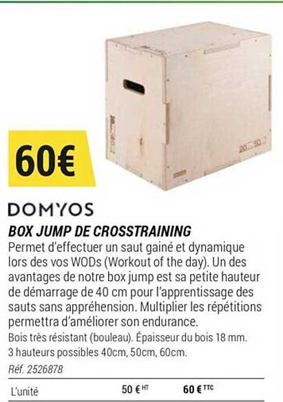 box jump de crosstraining domyos