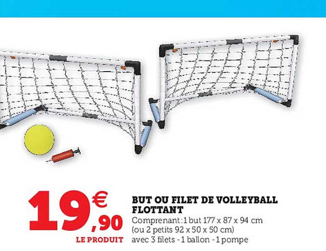 but ou filet de volleyball flottant