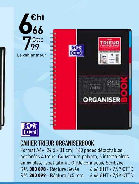 Cahier Trieur Organiserbook Oxford