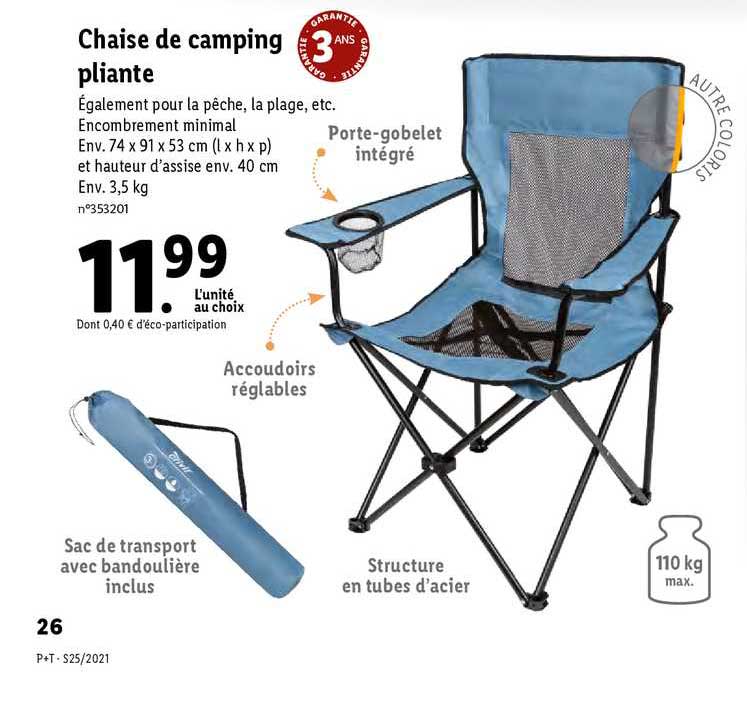Chaise De Camping Pliante