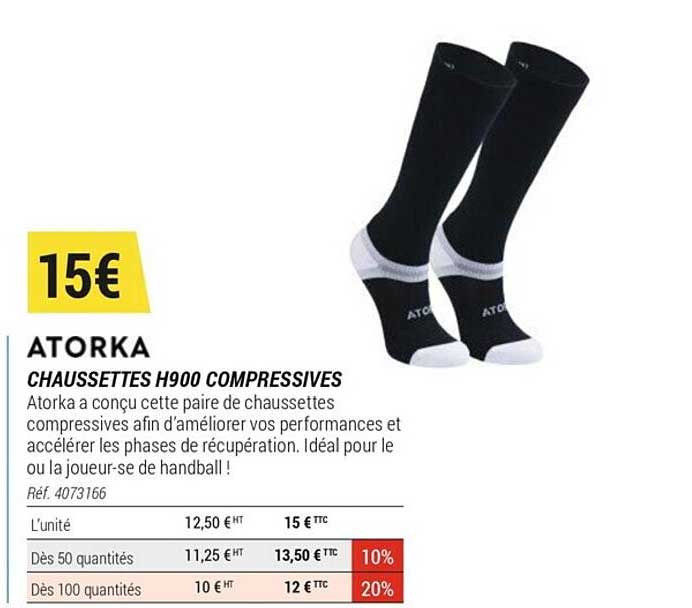 chaussettes h900 compressives atorka