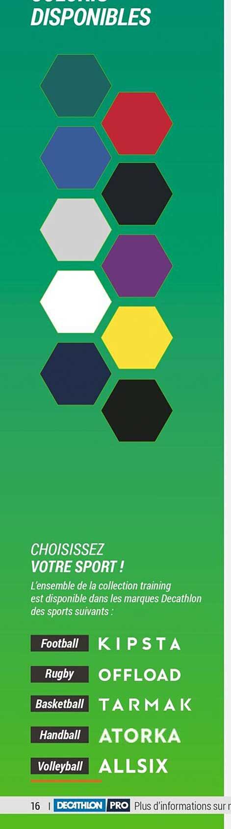 choisissez votre sport ! kipsta, offload, armak, atorka, allsix