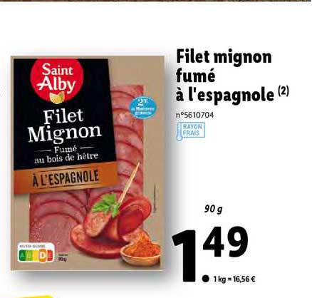 filet mignon fumé à l'espagnole