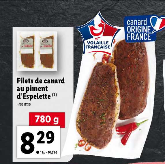 filets de canard au piment d'espelette