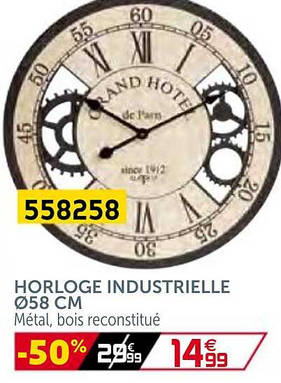 Horloge Industrielle ø58 Cm