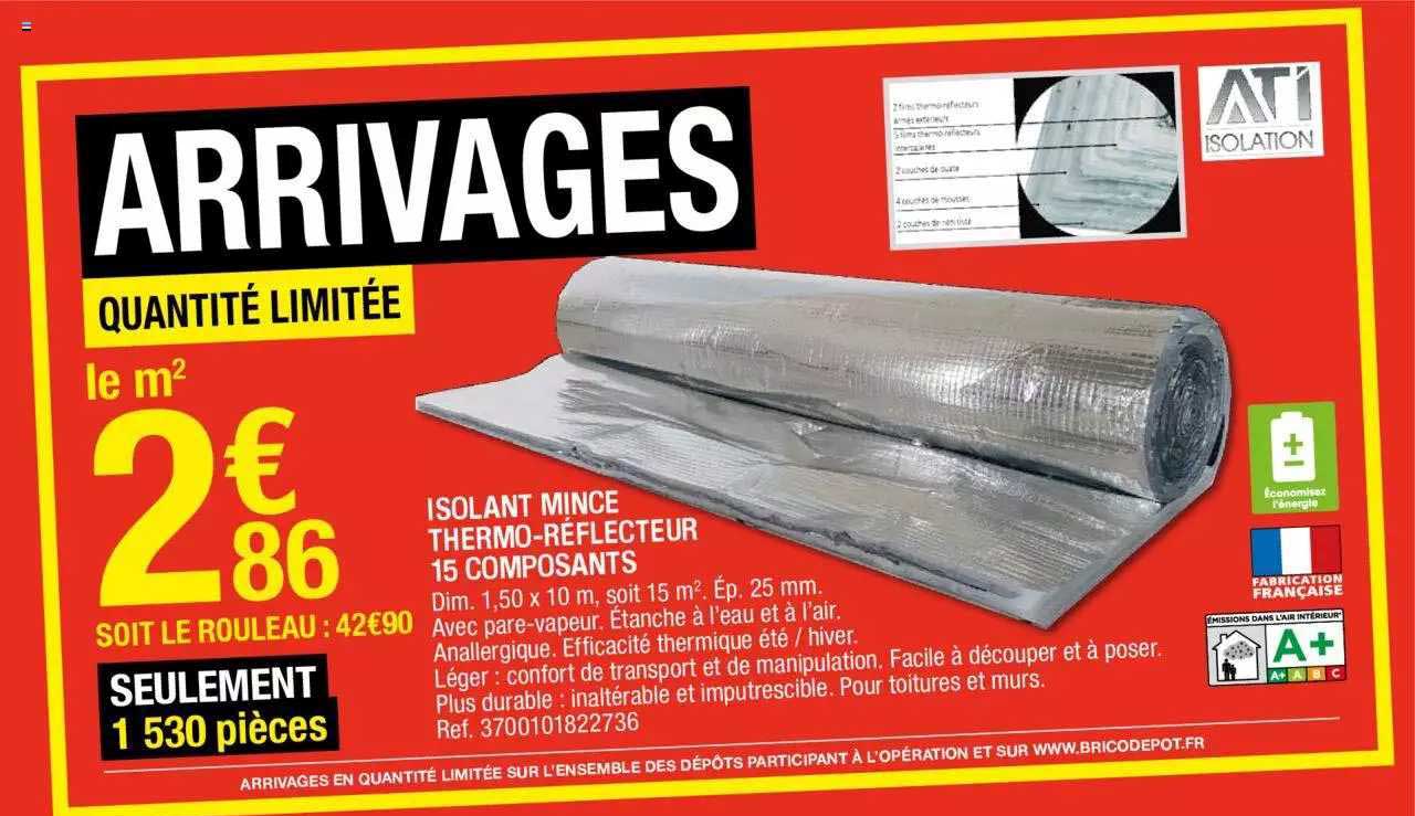 isolant mince thermo-réflecreur 15 composants