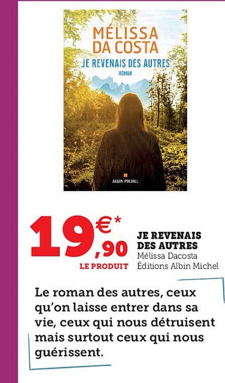 je revenais des autres - mélissa da costa