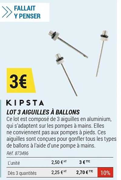 Lot 3 Aiguilles à Ballons Kipsta