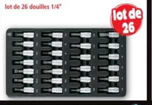 Lot De 26 Douilles 1-4"