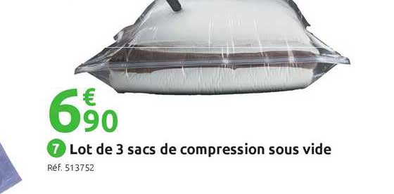 lot de 3 sacs de compression sous vide
