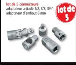 lot de 5 connecteurs