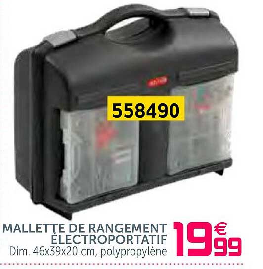 mallette de rangement électroportatif