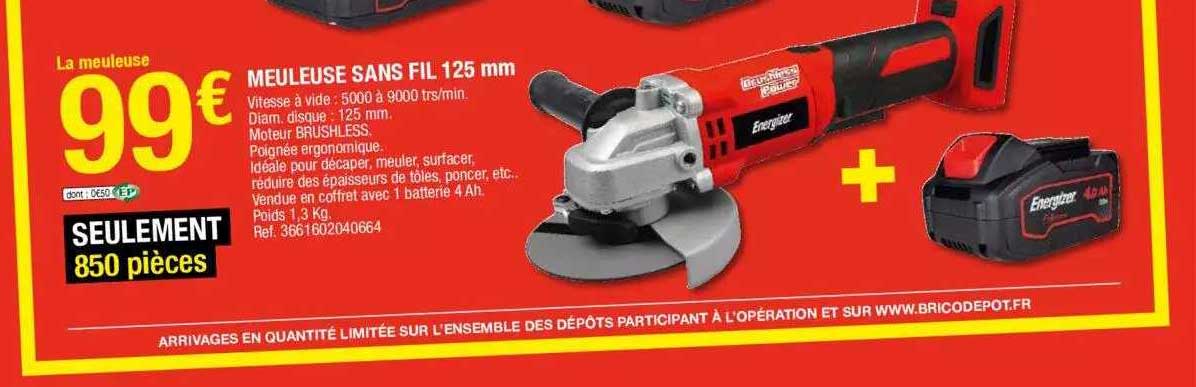 meuleuse san fil125 mm