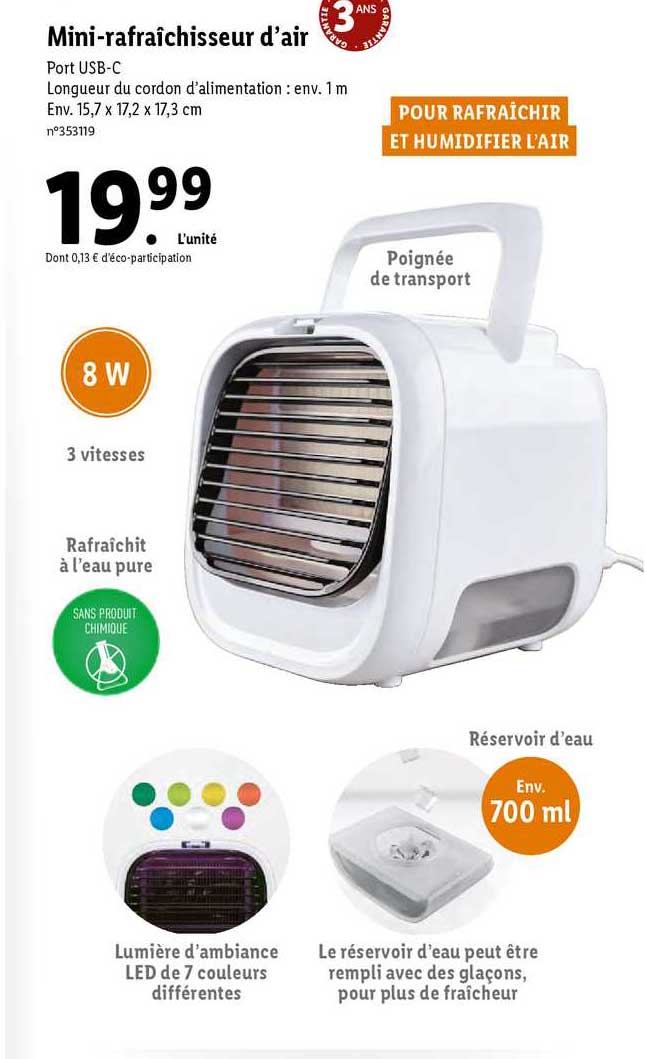 mini-rafraichisseur d'air
