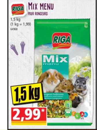 mix menu pour rongeurs riga