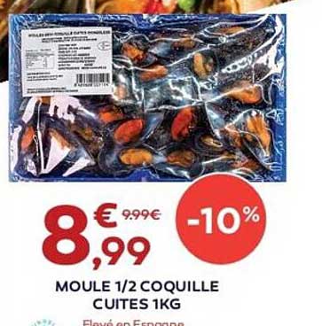Moule 1-2 Coquille Cuites 1 Kg