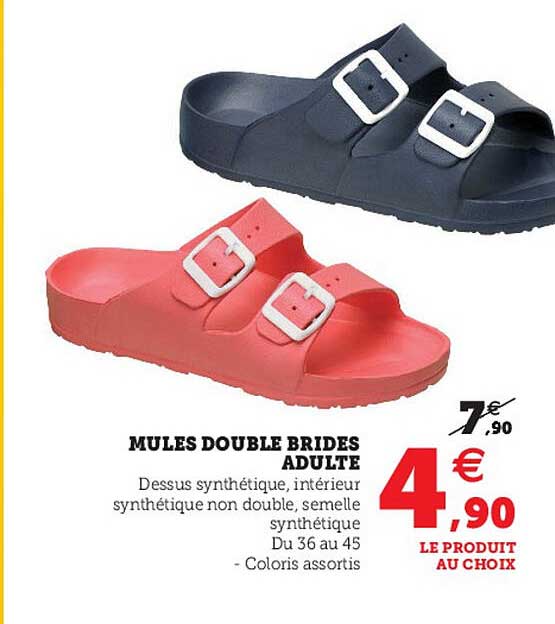 mules double brides adulte