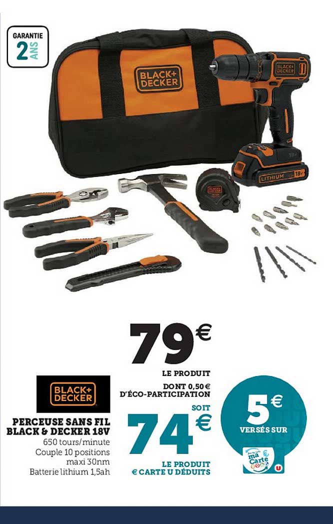 Perceuse Sans Fil Black & Decker 18v