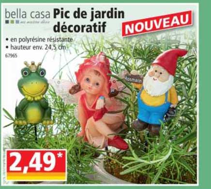 pic de jardin décoratif bella casa