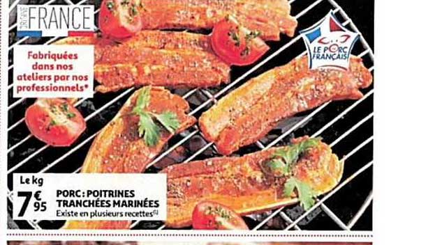 Porc: Poitrines Tranchees Marinees