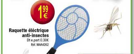 raquette electrique anti-insectes