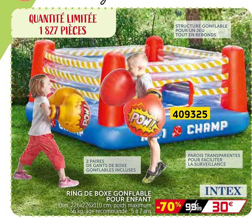 ring de boxe gonflable pour enfant intex