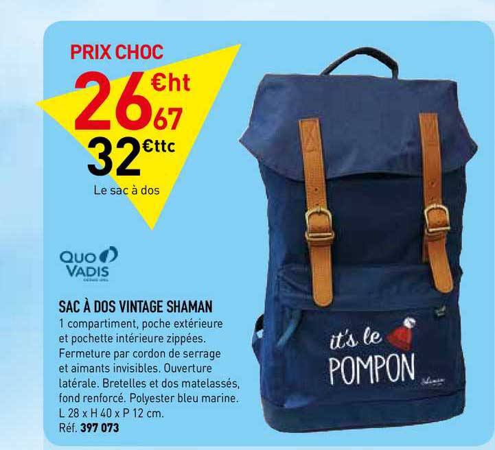 sac à dos vintage shaman quo vadis