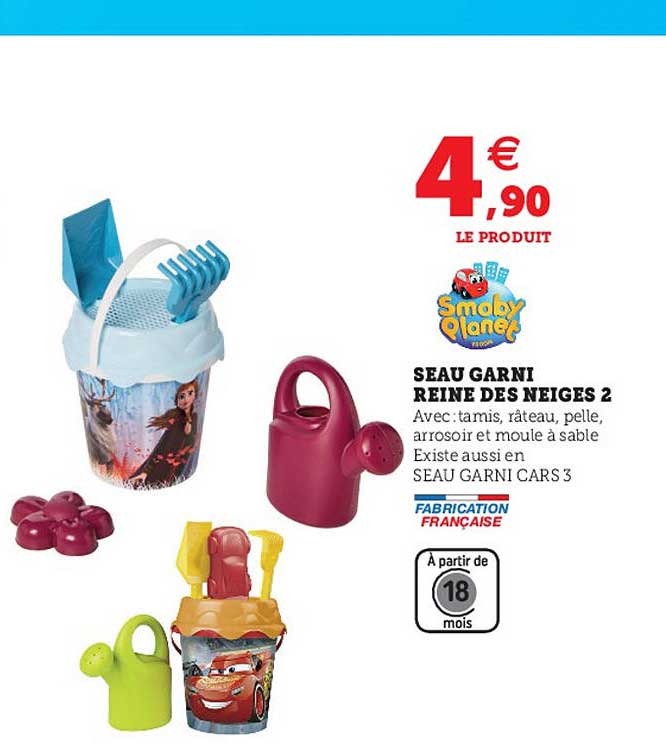 seau garni reine des neiges 2 smoby planet
