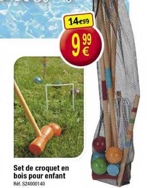 set de croquet en bois pour enfant