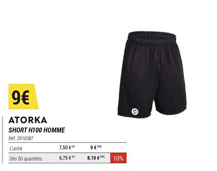 short h100 homme atorka
