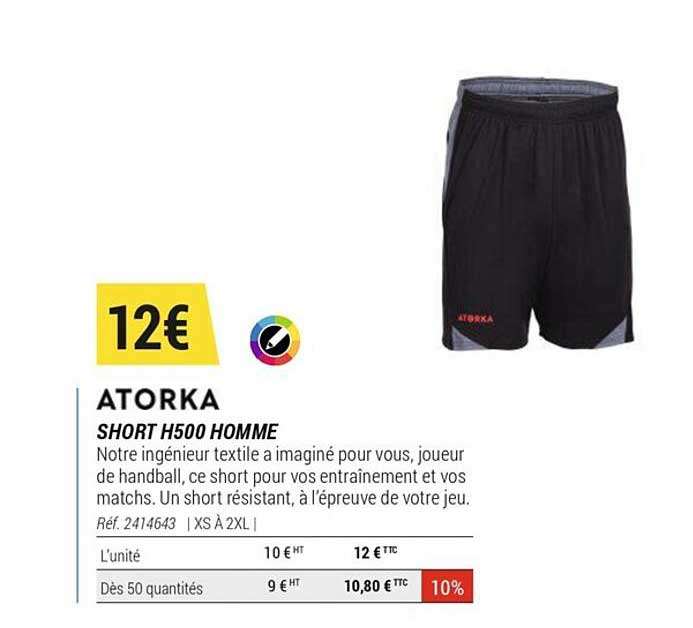short h500 homme atorka