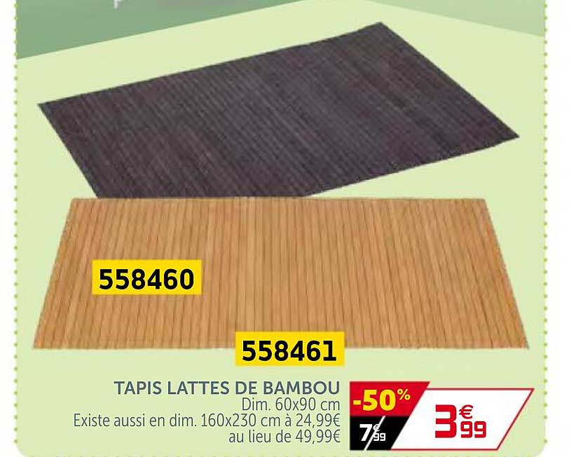 Tapis Lattes De Bambou