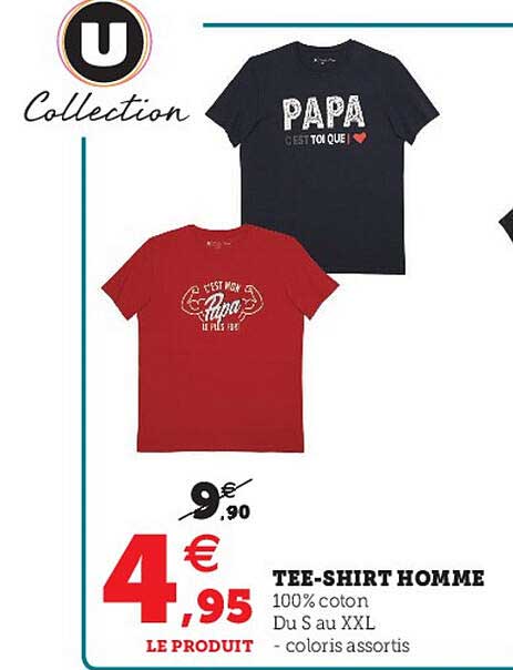 tee-shirt homme u collection