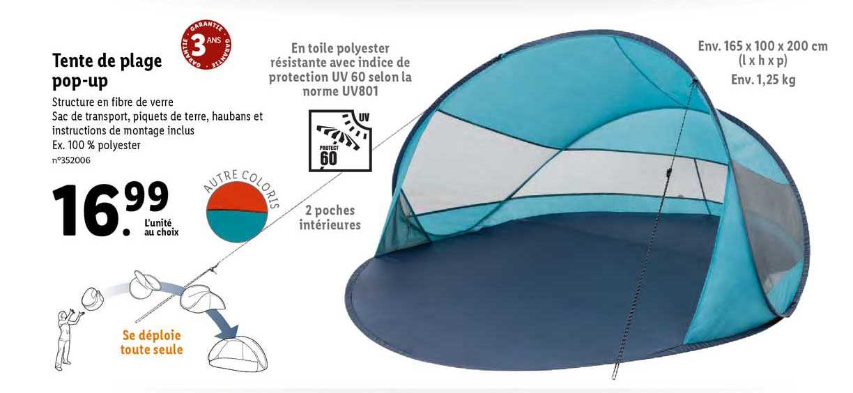tente de plage pop-up