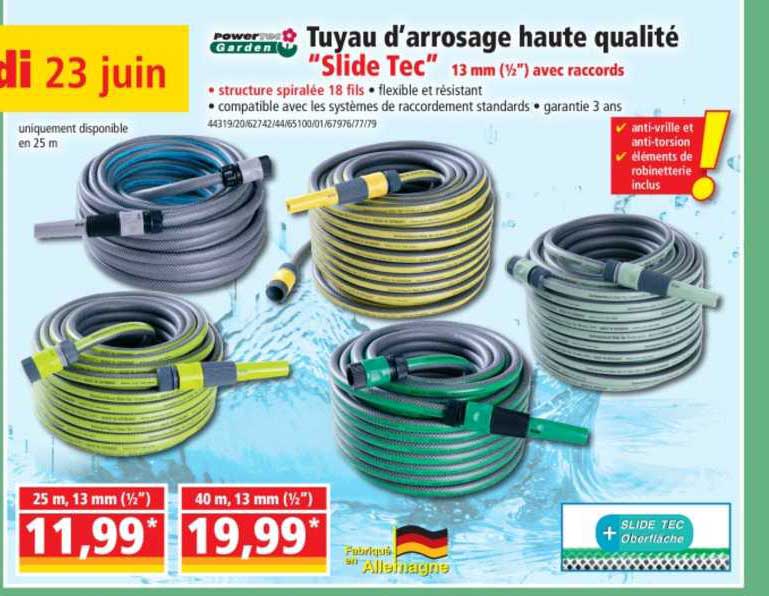 tuyau d'arrosage haute qualité "slide tec"