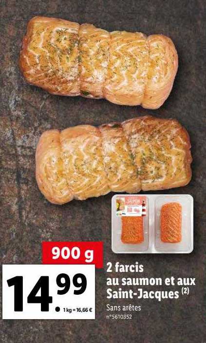 2 farcis au saumon et aux saint-jacques