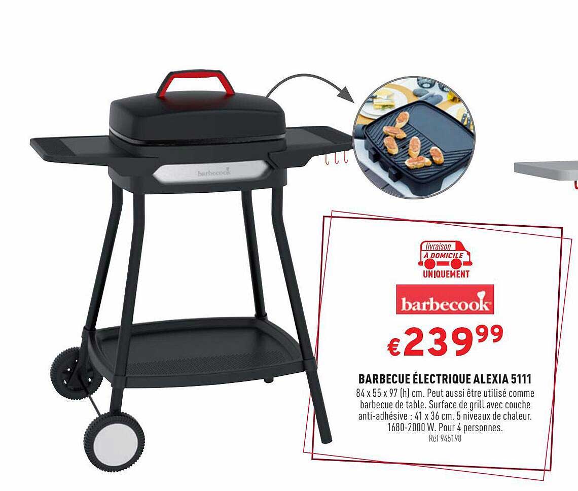 barbecue électrique alexia 5111