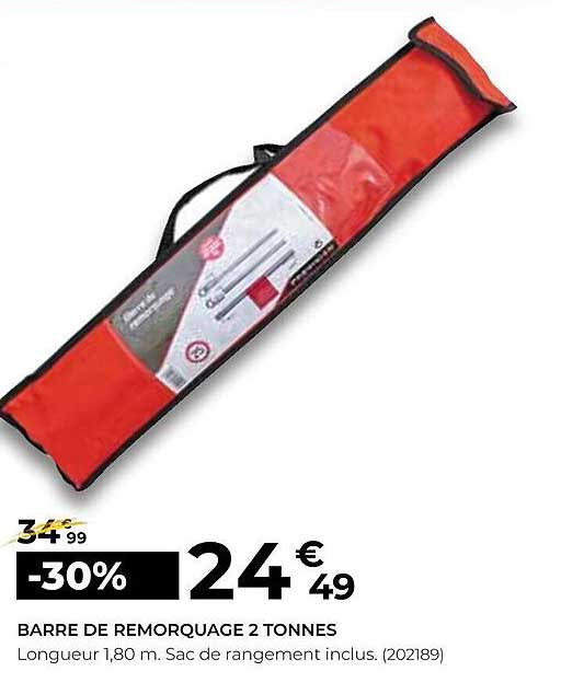 barre de remorquage 2 tonnes