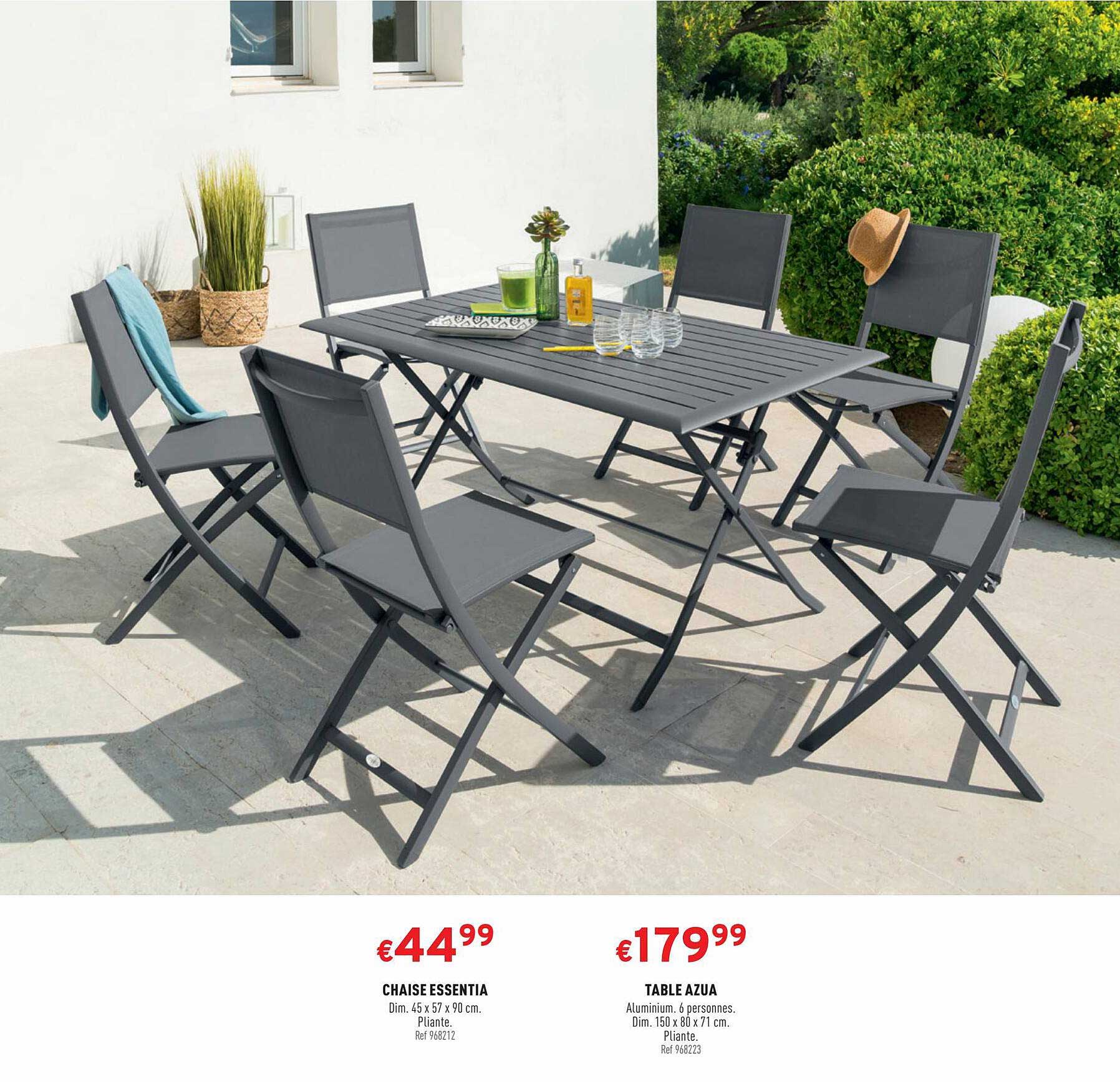 Chaise Essentia, Table Azua