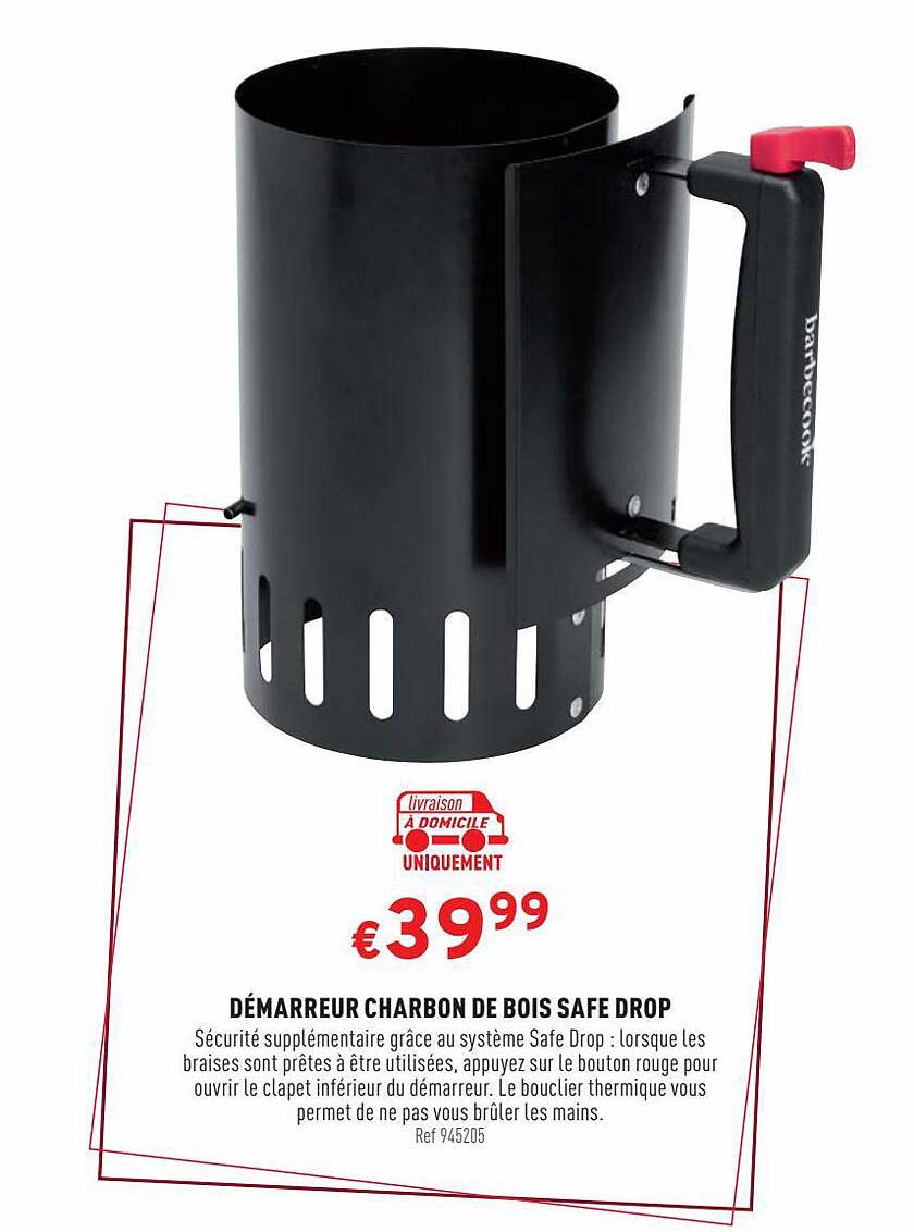 démarreur charbon de bois safe drop