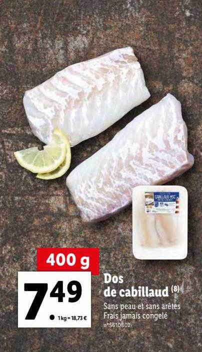 Dos De Cabillaud