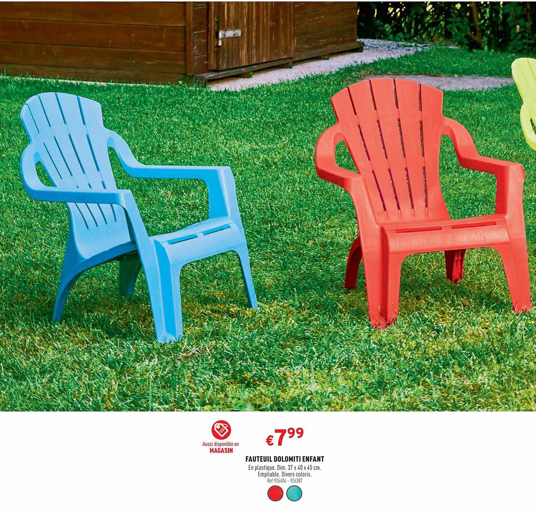 fauteuil dolomiti enfant