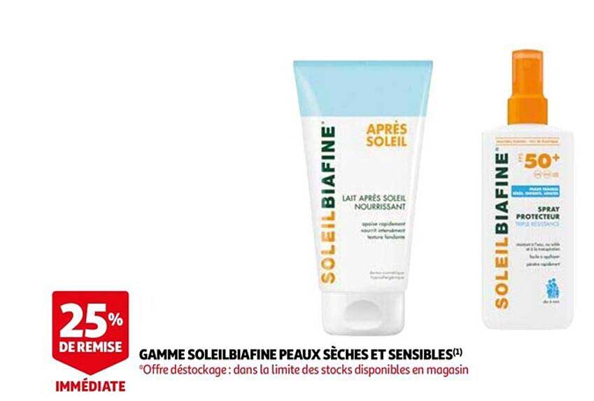Gamme Soleilbiafine Peaux Sèches Et Sensibles