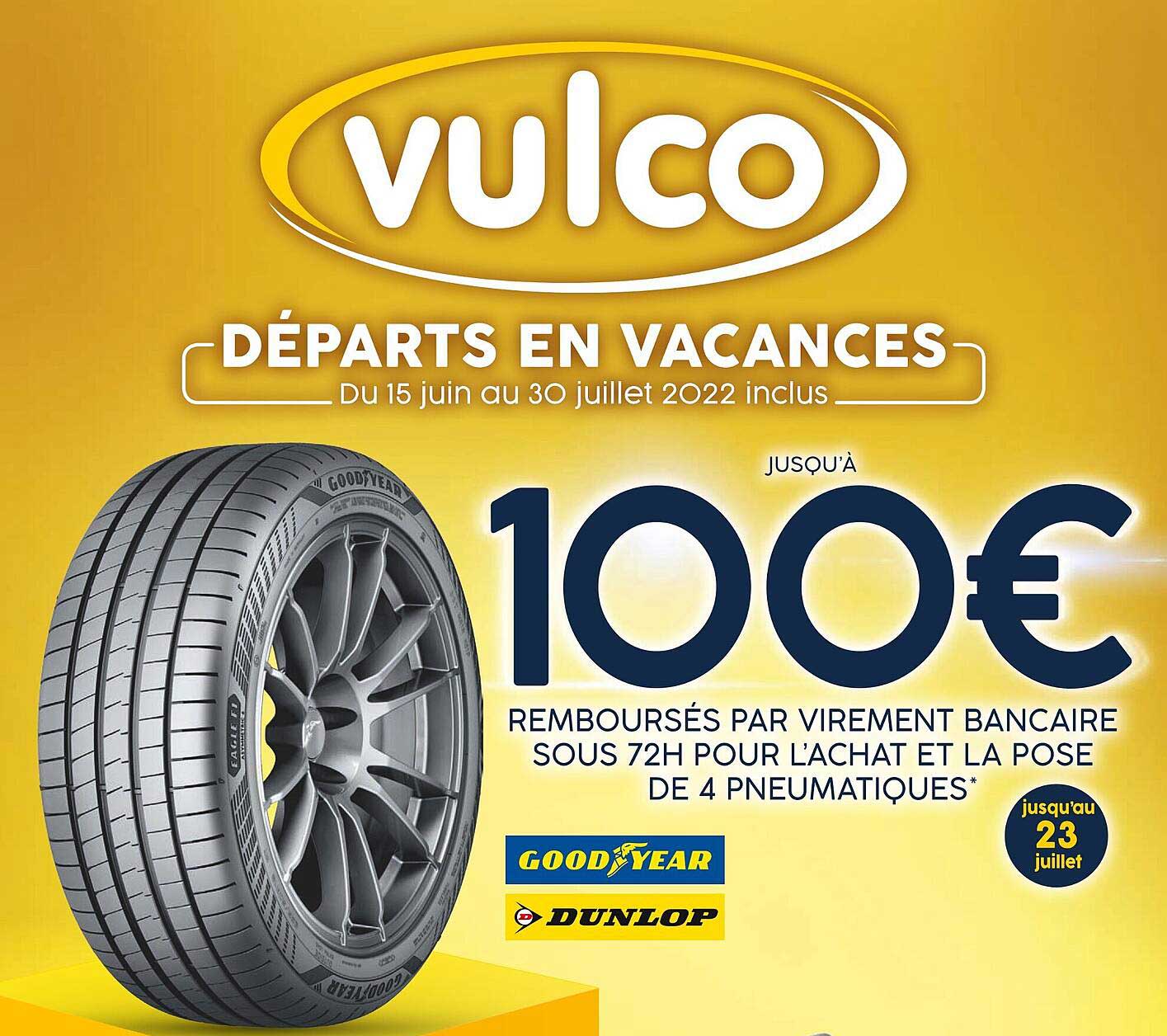 l'achat et la pose de 4 pneumatiques