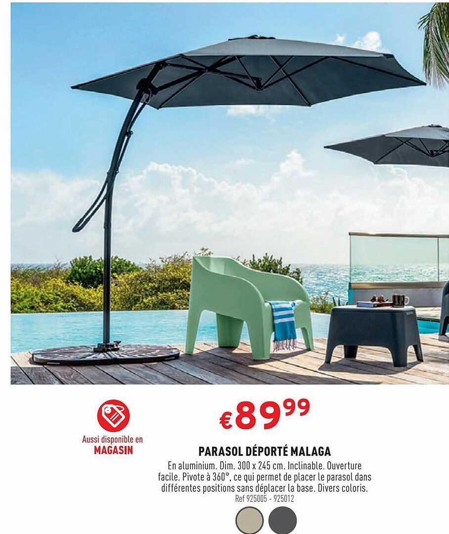 parasol déporté malaga