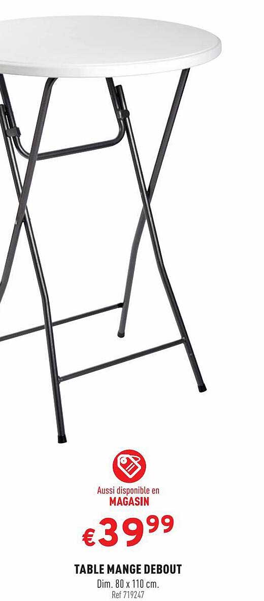 table mangé débout