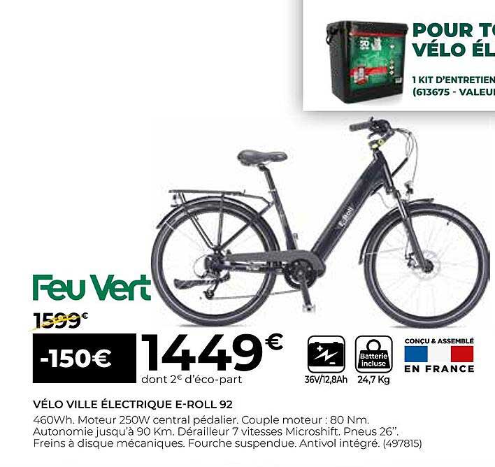 vélo ville électrique e-roll 92