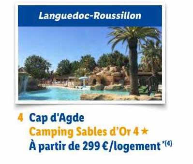 cap d'agde camping sables d'or 4*