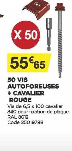 50 vis autoforeuses + cavalier rouge